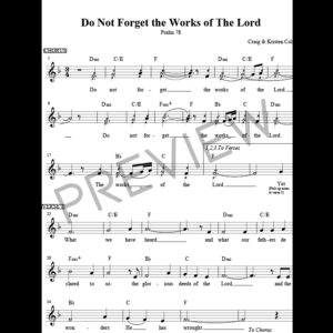 Do Not Forget the Works of the Lord (Psalm 78)