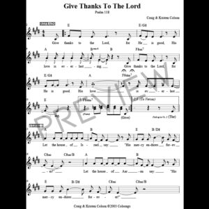 Give Thanks to the Lord (Psalm 118)