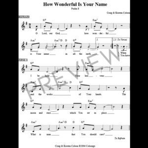 How Wonderful is Your Name (Psalm 8)