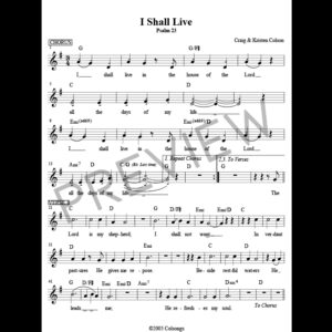 I Shall Live (Psalm 23)