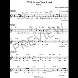 I Will Praise You, Lord (Psalm 30)