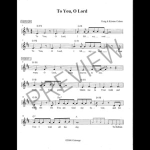 To You O Lord I Lift My Soul Psalm 25